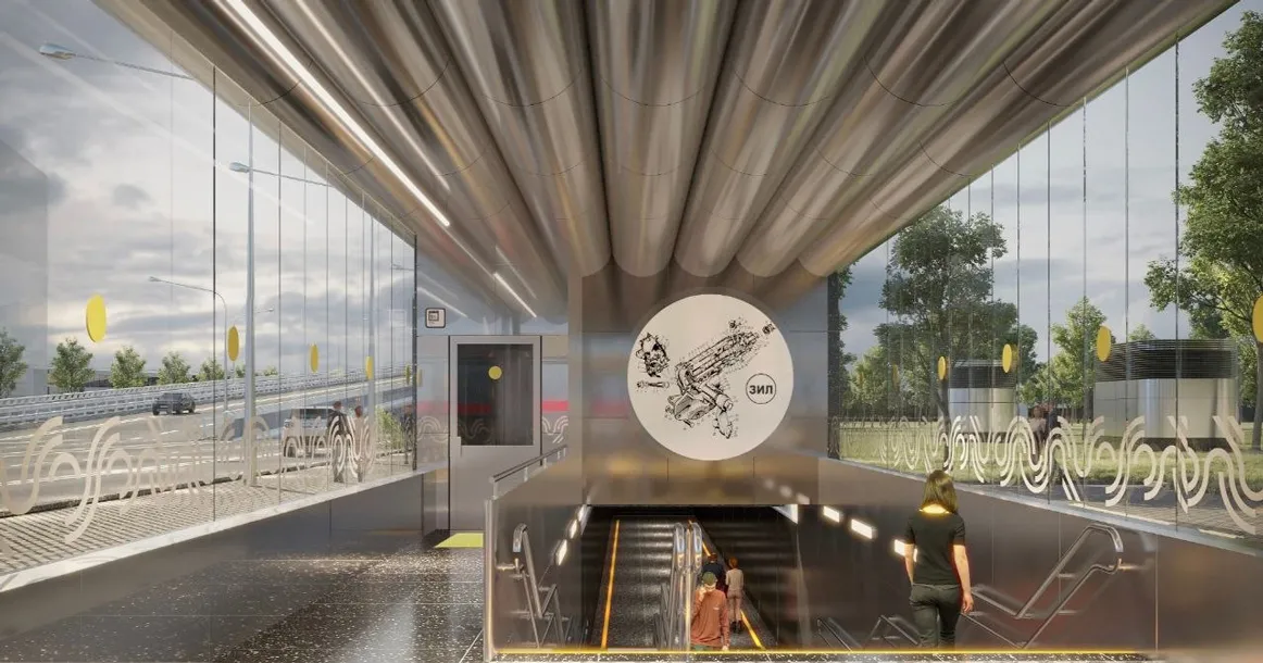 Вход на станцию «ЗИЛ» Бирюлевской линии оформят в индустриальном стиле