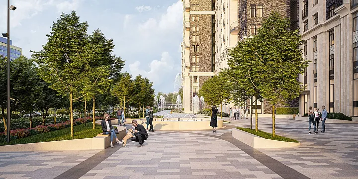 Прогулочный бульвар с дубами и фонтаном появится на улице Академика Королева