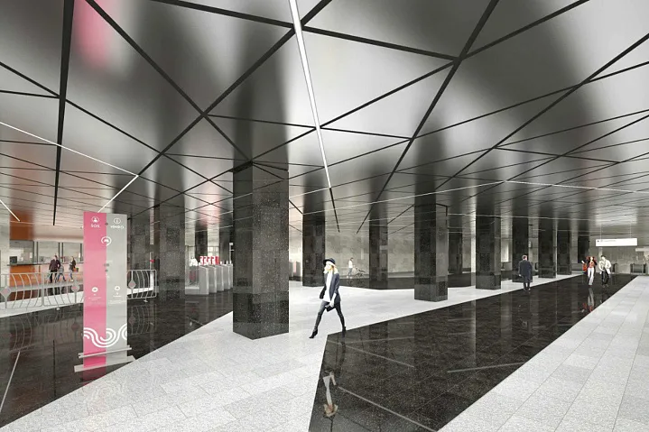 На станции «Новаторская» Троицкой ветки метро начали монтировать вентиляцию 