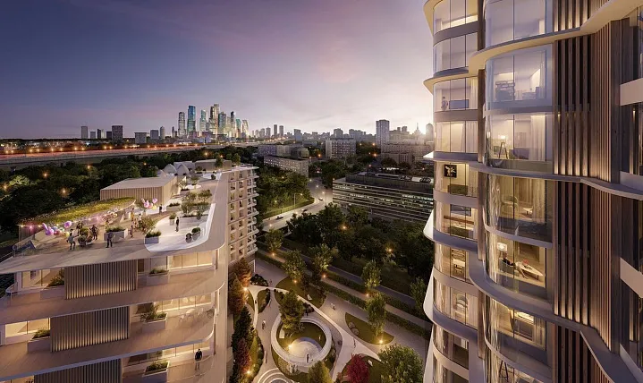 Все выше и выше: на эксплуатируемых крышах жилых комплексов создают кинотеатры, сады и пляжи