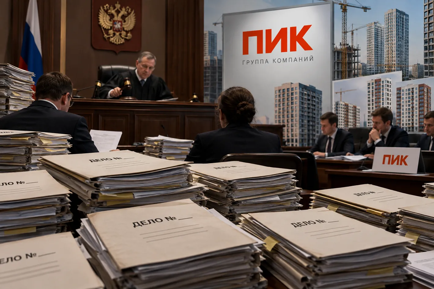 ПИК возглавил рейтинг по количеству судебных разбирательств