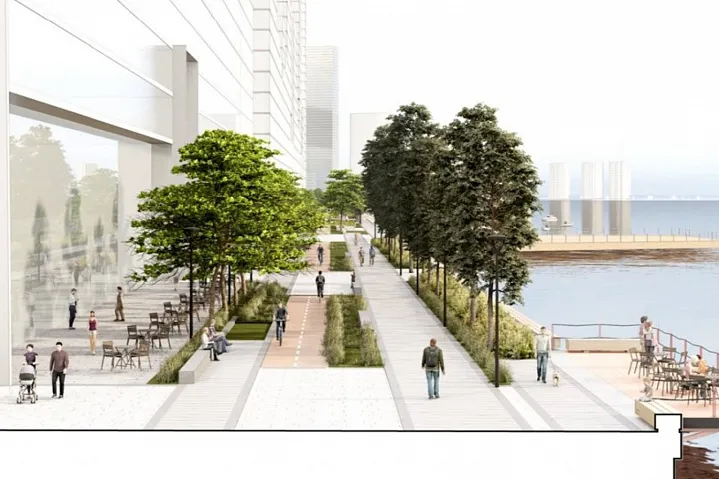 В Южном порту появятся 10 площадок с видом на воду для йоги и медитаций 