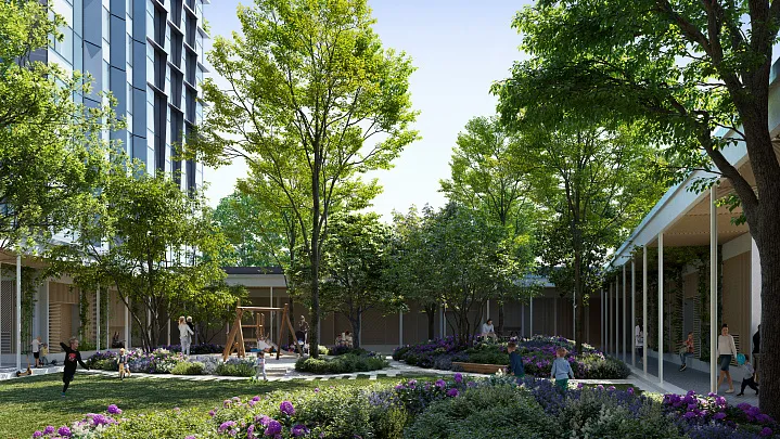 В Москве построят двор с уличной библиотекой и аркадой