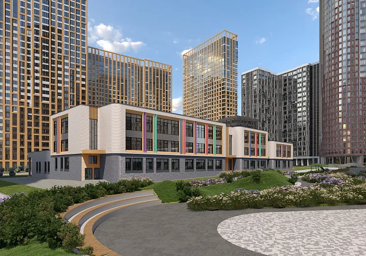 В Хорошево-Мневниках завершили конструктив здания школы на 775 мест