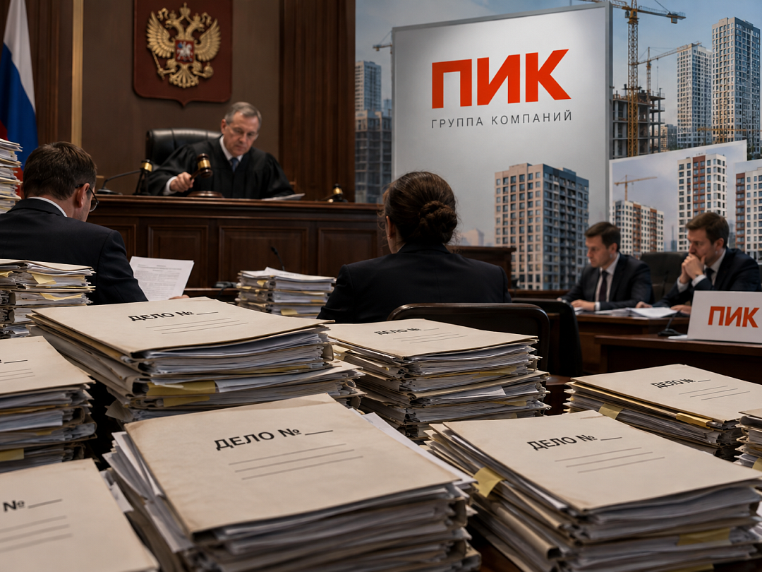 ПИК возглавил рейтинг по количеству судебных разбирательств